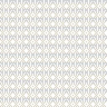 Snowflakes Fair Isle Seamless Pattern Design Stock Illustration