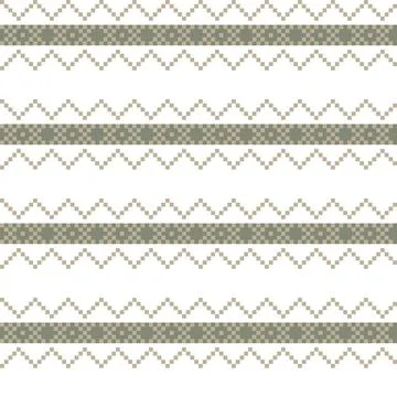 Snowflakes Fair Isle Seamless Pattern Design Stock Illustration