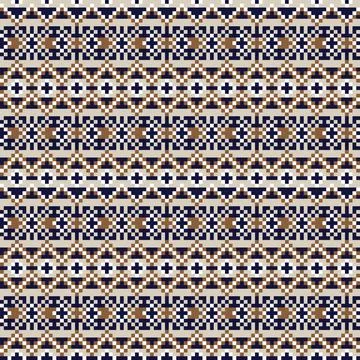 Snowflakes Fair Isle Seamless Pattern Design Stock Illustration