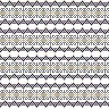 Snowflakes Fair Isle Seamless Pattern Design Stock Illustration