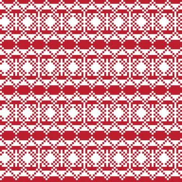 Snowflakes Fair Isle Seamless Pattern Design Stock Illustration