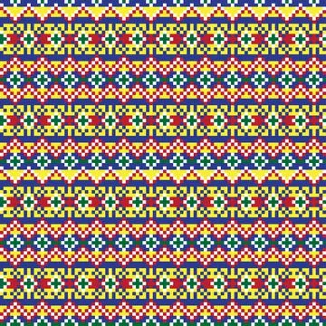 Snowflakes Fair Isle Seamless Pattern Design Stock Illustration