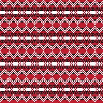 Snowflakes Fair Isle Seamless Pattern Design Stock Illustration