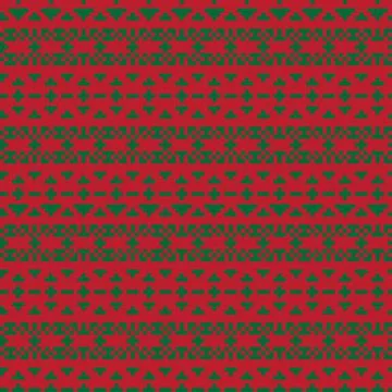 Snowflakes Fair Isle Seamless Pattern Design Stock Illustration
