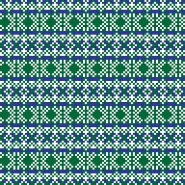 Snowflakes Fair Isle Seamless Pattern Design Stock Illustration