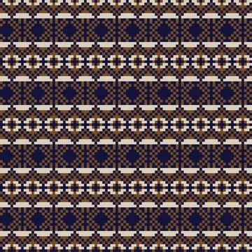 Snowflakes Fair Isle Seamless Pattern Design Stock Illustration