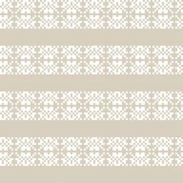 Snowflakes Fair Isle Seamless Pattern Design Stock Illustration