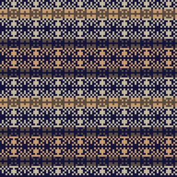 Snowflakes Fair Isle Seamless Pattern Design Stock Illustration