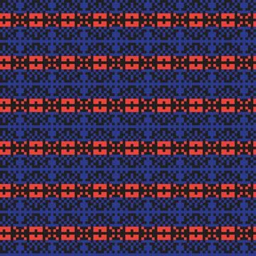 Snowflakes Fair Isle Seamless Pattern Design Stock Illustration