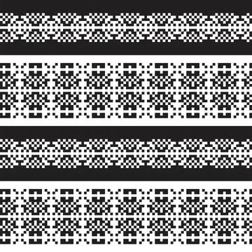 Snowflakes Fair Isle Seamless Pattern Design Stock Illustration