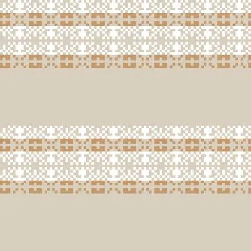 Snowflakes Fair Isle Seamless Pattern Design Stock Illustration