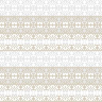 Snowflakes Fair Isle Seamless Pattern Design Stock Illustration