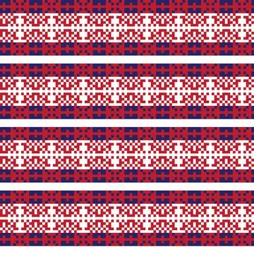 Snowflakes Fair Isle Seamless Pattern Design Stock Illustration