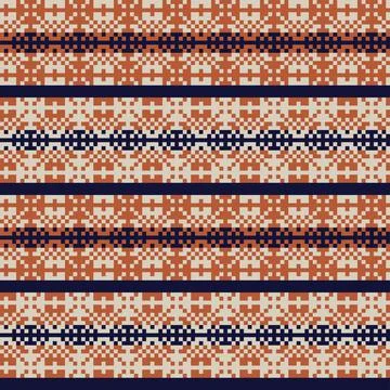 Snowflakes Fair Isle Seamless Pattern Design Stock Illustration