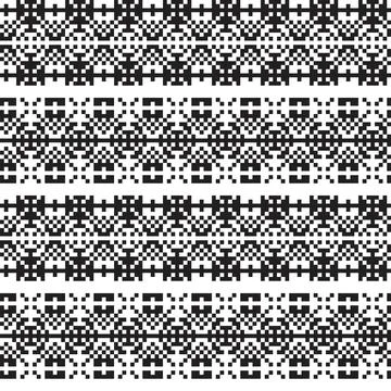 Snowflakes Fair Isle Seamless Pattern Design Stock Illustration