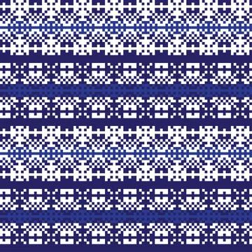 Snowflakes Fair Isle Seamless Pattern Design Stock Illustration
