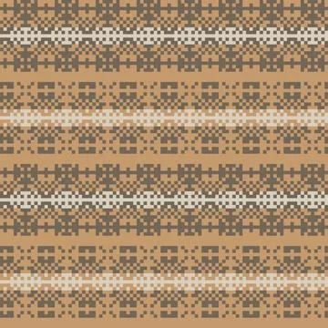 Snowflakes Fair Isle Seamless Pattern Design Stock Illustration