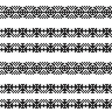 Snowflakes Fair Isle Seamless Pattern Design Stock Illustration