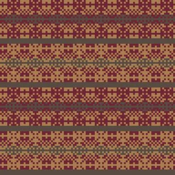 Snowflakes Fair Isle Seamless Pattern Design Stock Illustration