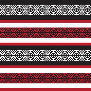 Snowflakes Fair Isle Seamless Pattern Design Stock Illustration
