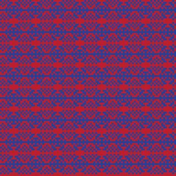 Snowflakes Fair Isle Seamless Pattern Design Stock Illustration