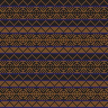 Snowflakes Fair Isle Seamless Pattern Design Stock Illustration
