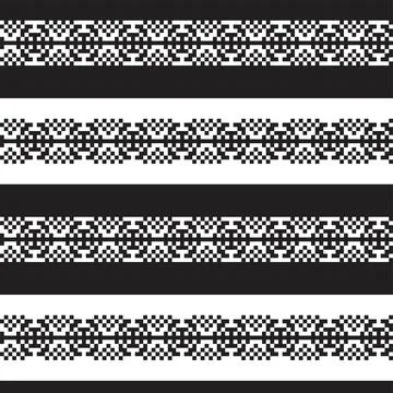 Snowflakes Fair Isle Seamless Pattern Design Stock Illustration