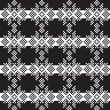 Snowflakes Fair Isle Seamless Pattern Design Stock Illustration