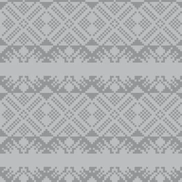 Snowflakes Fair Isle Seamless Pattern Design Stock Illustration