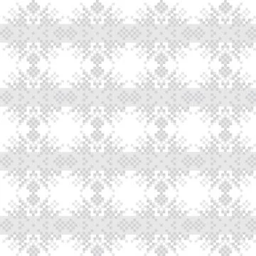 Snowflakes Fair Isle Seamless Pattern Design Stock Illustration