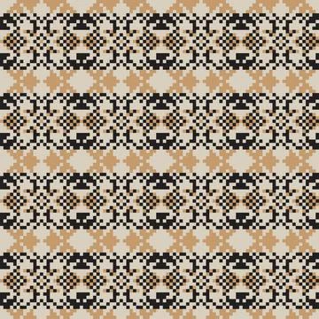 Snowflakes Fair Isle Seamless Pattern Design Stock Illustration