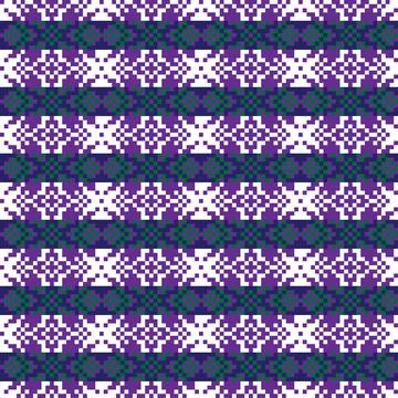 Snowflakes Fair Isle Seamless Pattern Design Stock Illustration