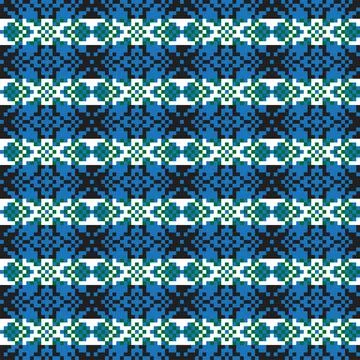 Snowflakes Fair Isle Seamless Pattern Design Stock Illustration