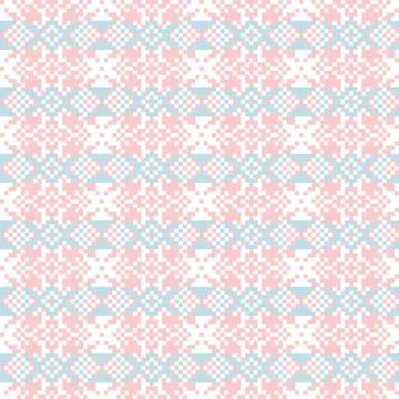 Snowflakes Fair Isle Seamless Pattern Design Stock Illustration