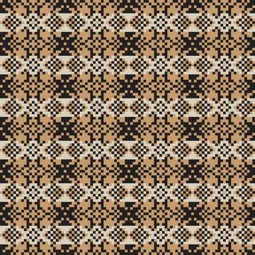 Snowflakes Fair Isle Seamless Pattern Design Stock Illustration