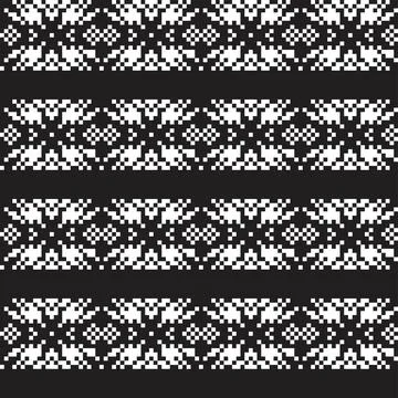 Snowflakes Fair Isle Seamless Pattern Design Stock Illustration