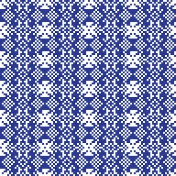 Snowflakes Fair Isle Seamless Pattern Design Stock Illustration