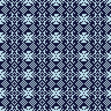 Snowflakes Fair Isle Seamless Pattern Design Stock Illustration