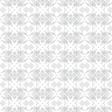 Snowflakes Fair Isle Seamless Pattern Design Stock Illustration