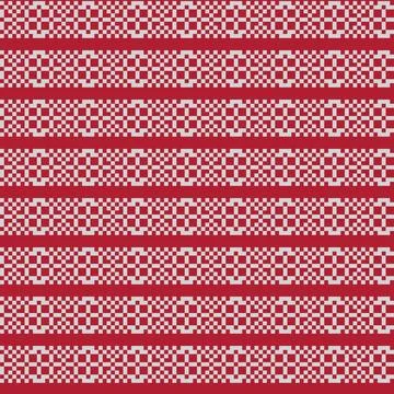 Snowflakes Fair Isle Seamless Pattern Design Stock Illustration
