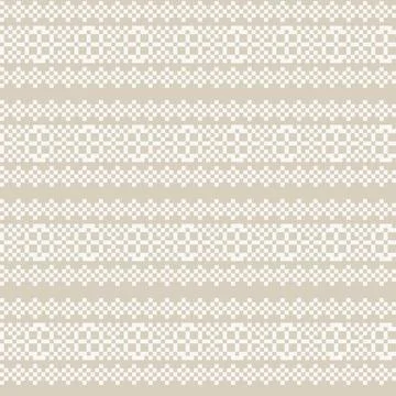 Snowflakes Fair Isle Seamless Pattern Design Stock Illustration