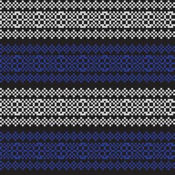 Snowflakes Fair Isle Seamless Pattern Design Stock Illustration