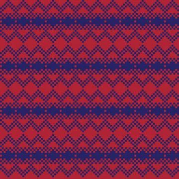 Snowflakes Fair Isle Seamless Pattern Design Stock Illustration