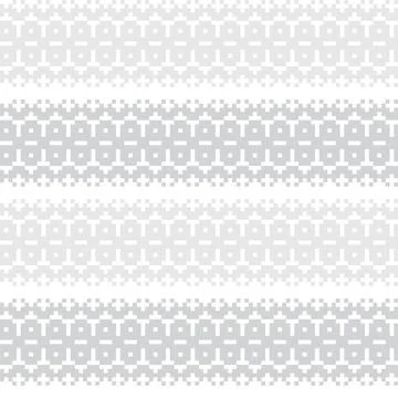 Snowflakes Fair Isle Seamless Pattern Design Stock Illustration