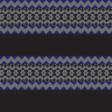 Snowflakes Fair Isle Seamless Pattern Design Stock Illustration