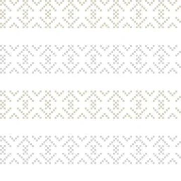 Snowflakes Fair Isle Seamless Pattern Design Stock Illustration