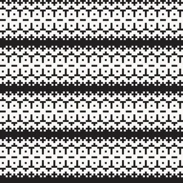 Snowflakes Fair Isle Seamless Pattern Design Stock Illustration