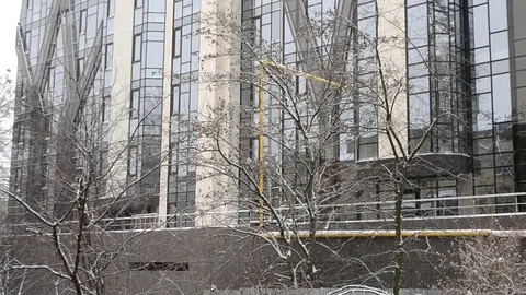 Snowflakes Fall In The City Stock Footage 82624425