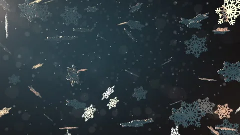 Snowflakes Falling in a 3D animation Stock Footage 251612246