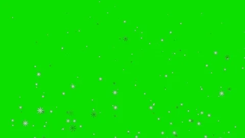 Snowflakes falling against Green Screen Chromakey Vidéo 125799704